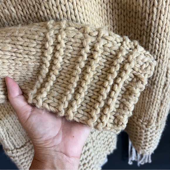 Berretti Made In Italy Chunky Cableknit Cardigan S Tan Cottagecore - Picture 4 of 6
